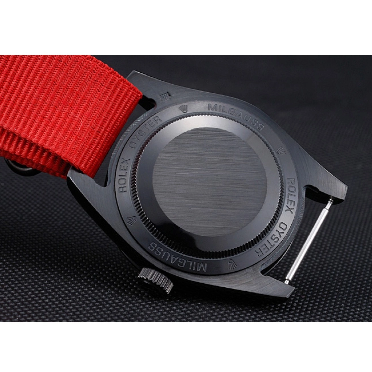 Aaa replica watch Nylon 622002 Red Milgauss Strap Rolex Bamford 0715